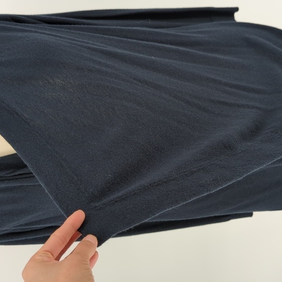 Vince Wool Knit Cardigan Blue M minimalist contemporary Business casual fall - Picture 5 of 8